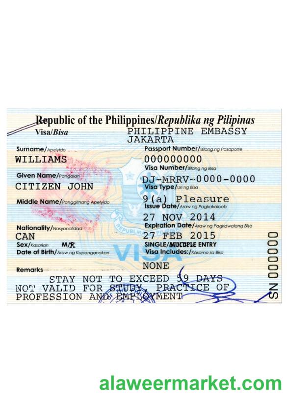 PHILIPPINES travel visa
